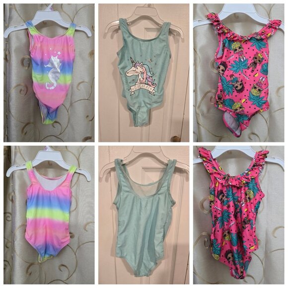 Bundle of 3 Girls One Piece Swimsuits | Size 3-4 Years - Picture 1 of 7